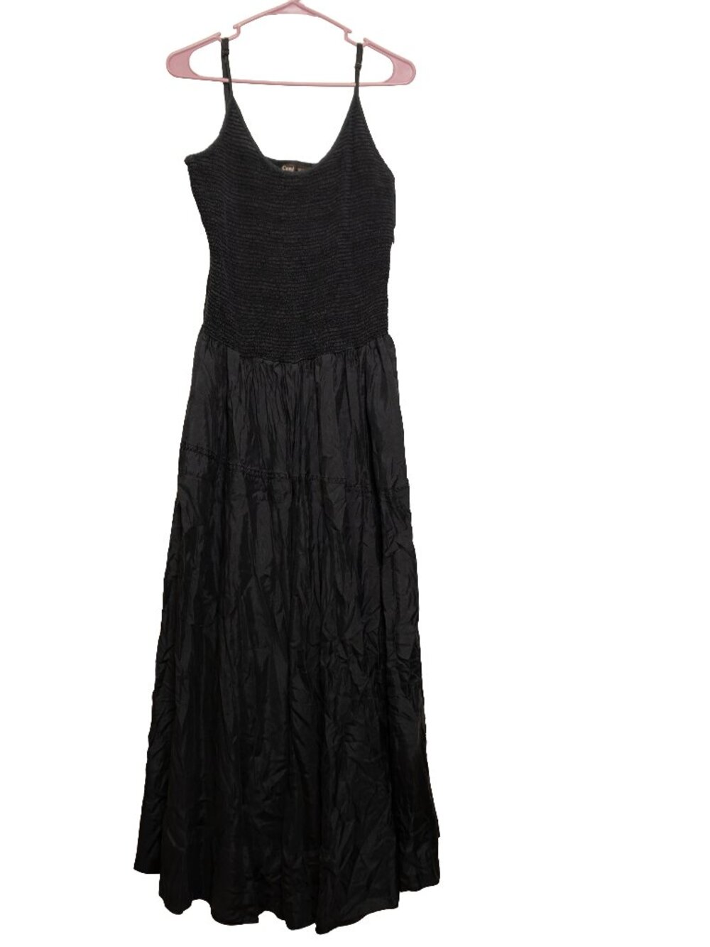 Cami International Navy Stretch Silk Maxi Dress - Size 14